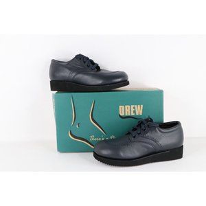 NOS Vintage 90s Streetwear Womens 7.5 B Chunky Leather Platform Shoes Creepers